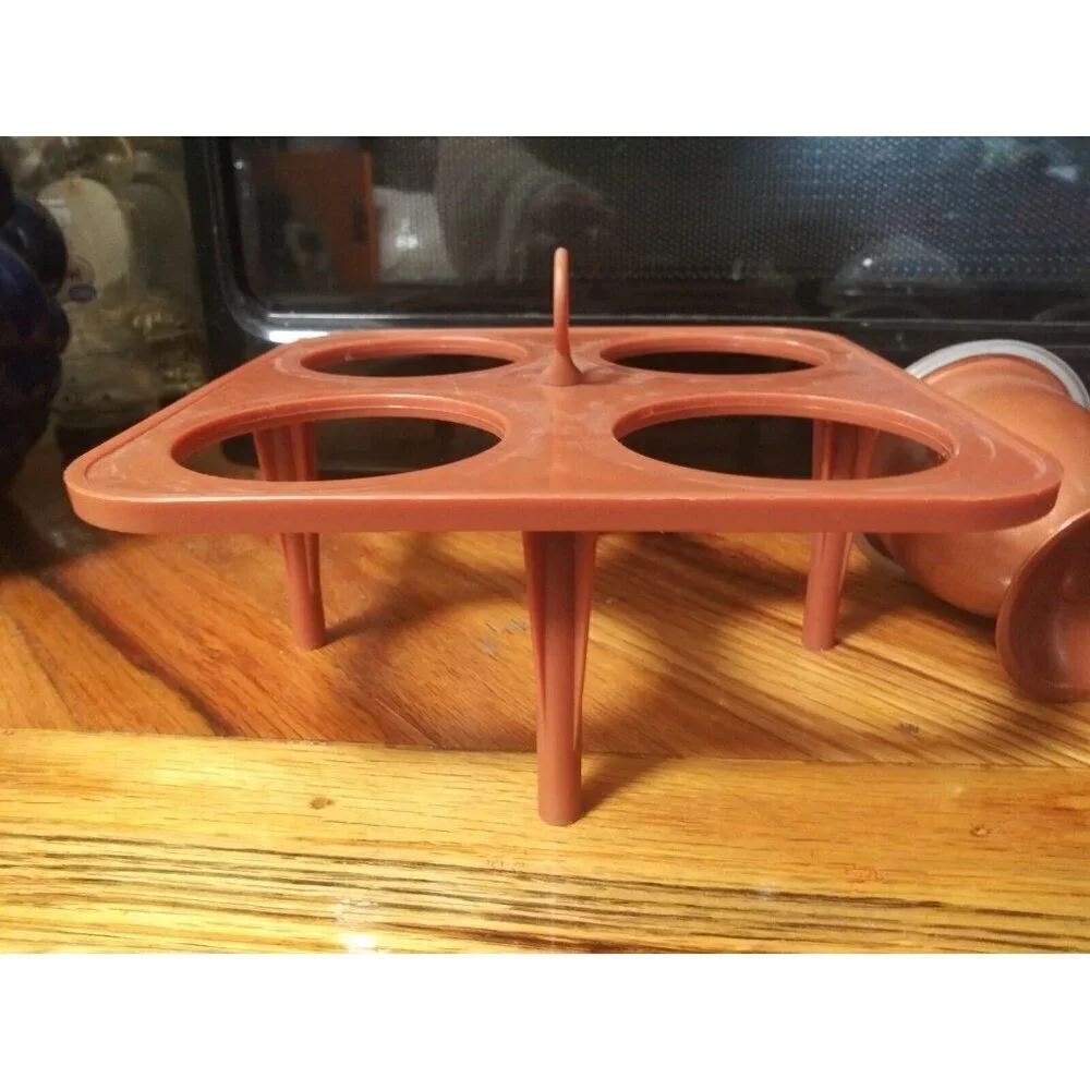 NWOB Egg Makers w/Egg Caddy Copper Chef Copper Egg holders w/lids & caddy